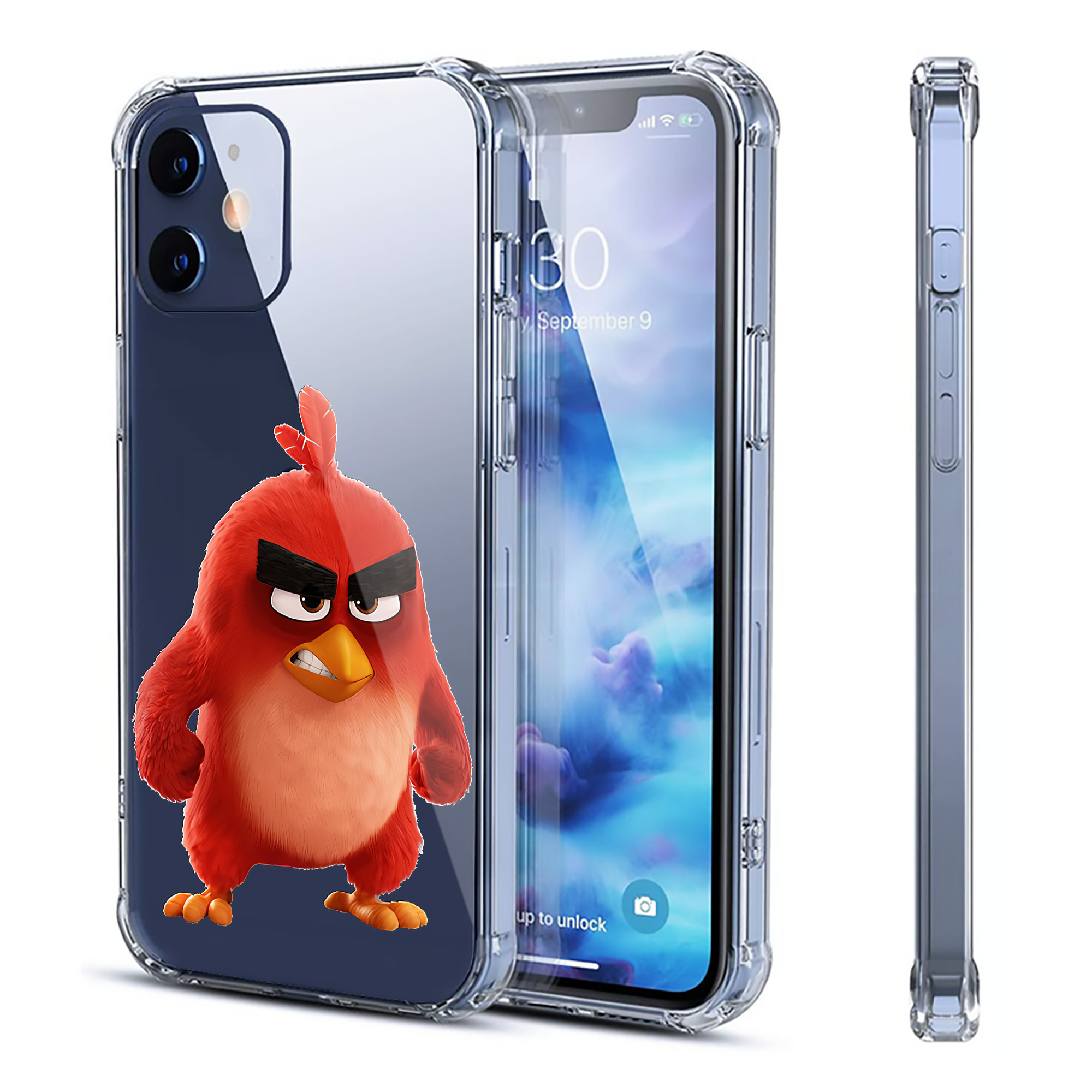 （画像用） Angry Birds アングリーバード 【iPhone 12シリーズ対応】透明スマホケース（クリアソフトケース）